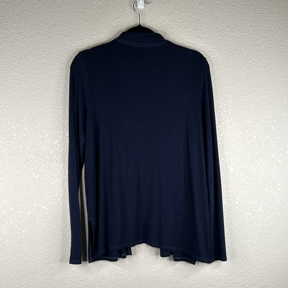 Michael Stars Navy Blue Rayon Nylon Blend Super Soft Open Cardigan One Size - Picture 4 of 6